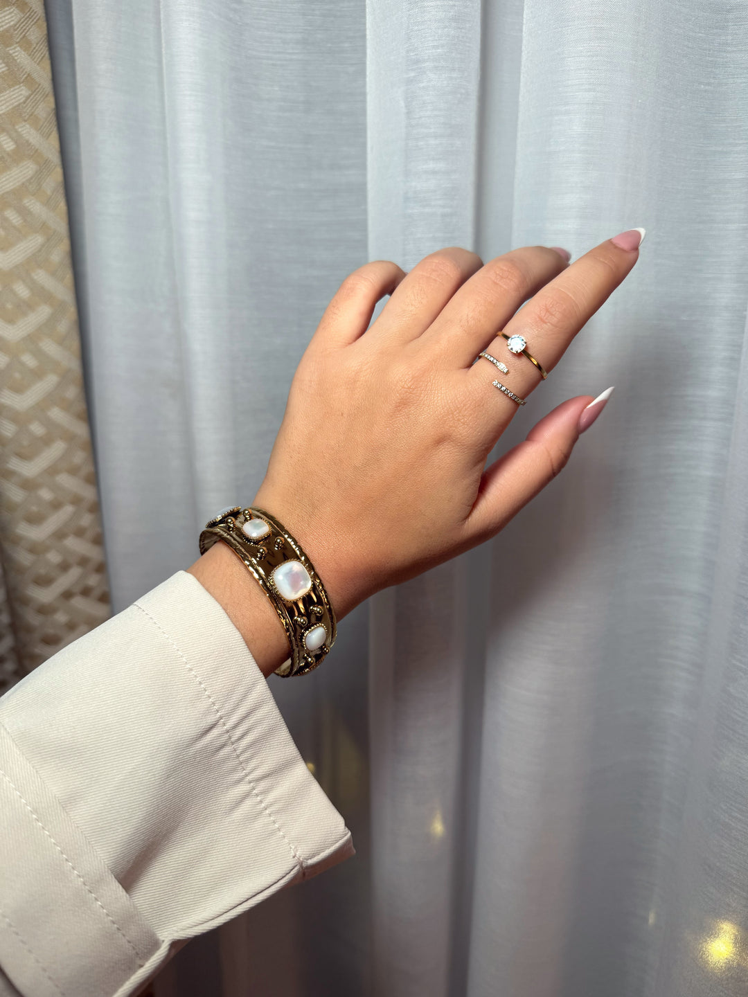 MANCHETTE PIERRES NATURELLES « MARGAUX »